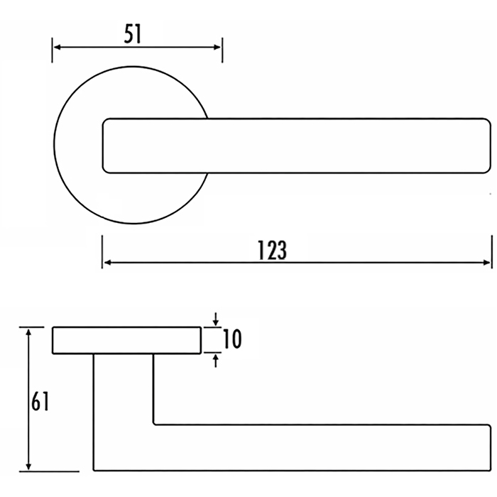 Atlantic Eco Surf Door Handle Pack - Polished Chrome