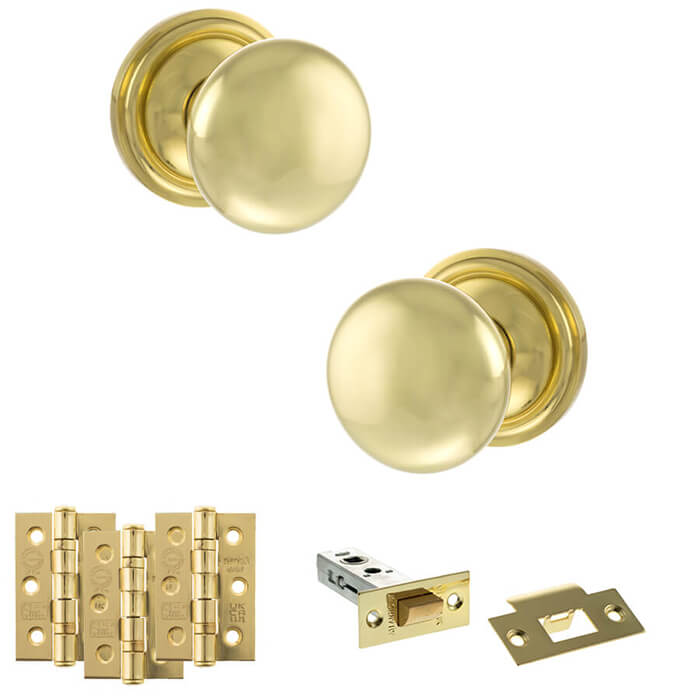 Atlantic Old English Harrogate Door Knob Handle Pack