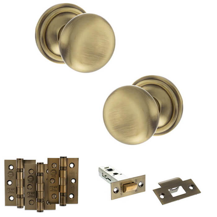 Atlantic Old English Harrogate Door Knob Handle Pack