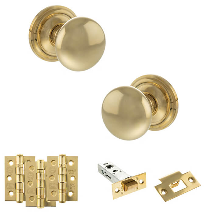 Atlantic Old English Harrogate Door Knob Handle Pack