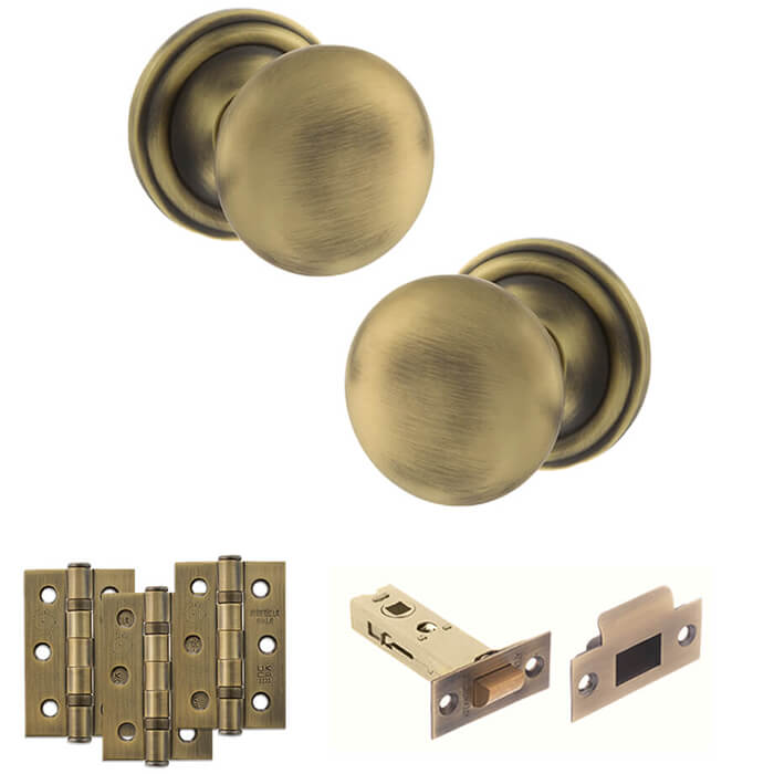 Atlantic Old English Harrogate Door Knob Handle Pack