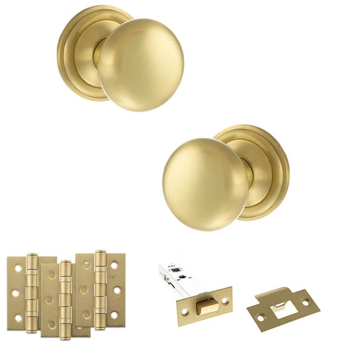 Atlantic Old English Harrogate Door Knob Handle Pack