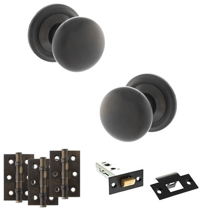 Atlantic Old English Harrogate Door Knob Handle Pack