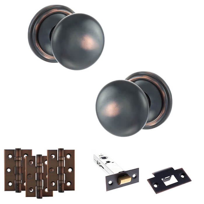 Atlantic Old English Harrogate Door Knob Handle Pack