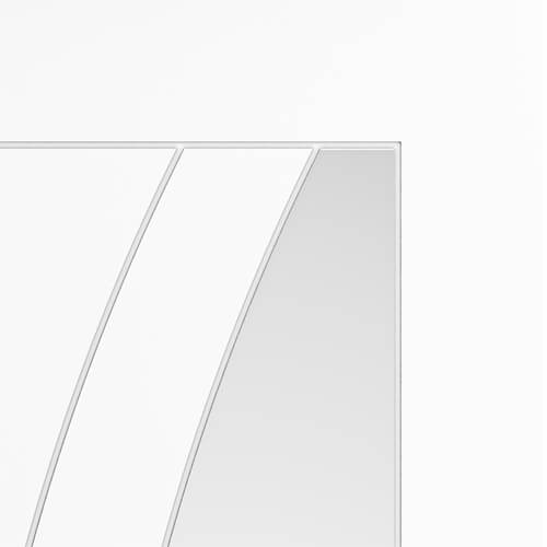 JB Kind Sicily Internal Door with 2 Panel and 1 Clear Glazed Light - White Primed