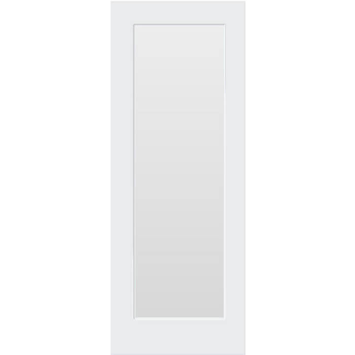 P M Mendes Laminate Internal Door with 1 Clear Glazed Light - Prefinished White