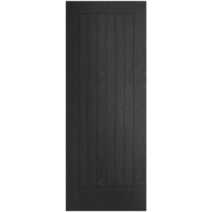 XL Joinery Suffolk Cottage Laminate Internal Fire Door with 6 Panel - Prefinished Black