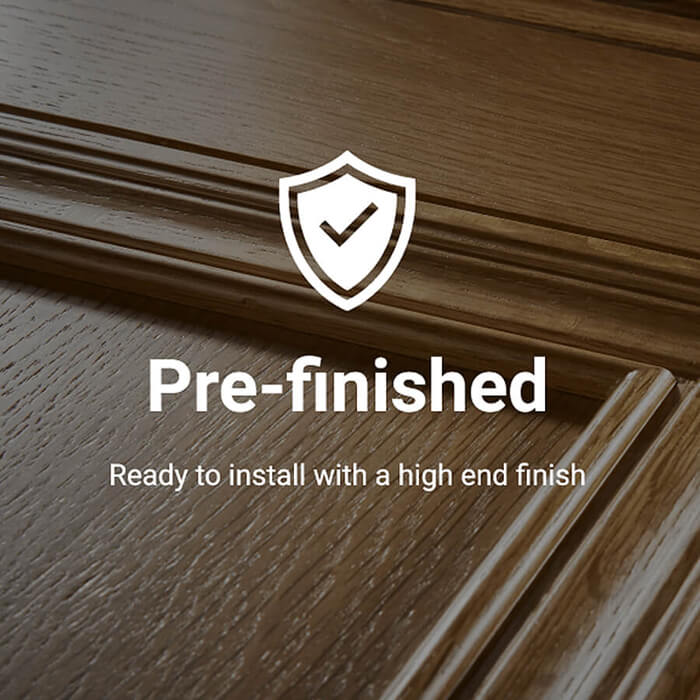 LPD 16G Internal Flush Fire Door with 2 Clear Glazed Light- Prefinished Oak