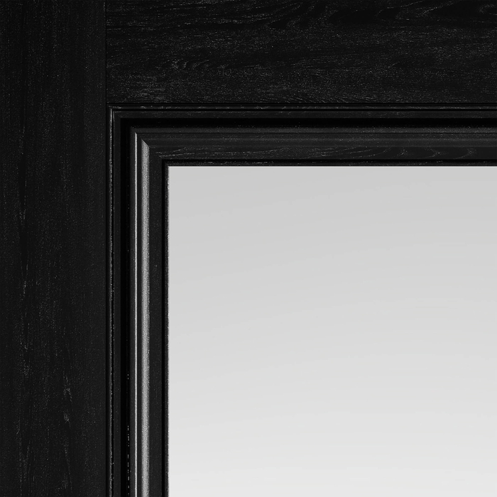 JB Kind Haddon Internal Door with 1 Clear Glazed Light - Prefinished Black