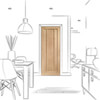 XL Joinery Worcester Un-Finished Oak 3-Panels Internal Door small Image 4