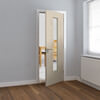 JB Kind Tigris Pre-Finished Ivory 5-Panels 1-Lite Laminate Internal Glazed Door small Image 4