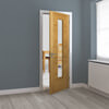 JB Kind Emral Oak Pre-Finished 5-Panels 1-Lite Internal Glazed Fire Door small Image 4