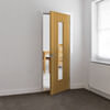 JB Kind Cherwell Pre-Finished Oak 7-Panels 1-Lite Internal Glazed Door small Image 4