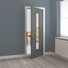 JB Kind Pintado Laminated Grey 1-Lite Internal Glazed Door small Image 4