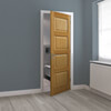 JB Kind Mersey Un-Finished Oak 4-Panels Internal Door small Image 4