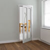 JB Kind Dominica Internal Door with 2 clear Glazed Light - White Primed small Image 4