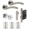 JB Kind Detroit Satin Stainless Steel Door Handle Latch Pack small Image 4