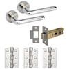 JB Kind Atlanta Satin And Polished-Chrome Door Handle Latch Pack small Image 4