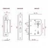 Deanta 3 Lever Bathroom Lock Satin Nickel small Image 4