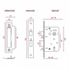 Deanta 3 Lever Mortice Sash Lock Satin Nickel small Image 4