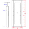 XL Joinery Palmero Original Un-Finished Oak 7-Panels 1-Lite Internal Glazed Fire Door small Image 4