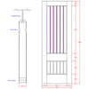 XL Joinery Suffolk Essential 2XG Crema Oak 6-Panels 1-Lite Internal Clear Etched Glazed Door small Image 4