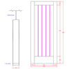 XL Joinery Suffolk P10 Un-Finished Oak 1-Lite Internal Clear Etched Glazed Fire Door small Image 4