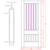 XL Joinery Suffolk Original 2XG Blanco Oak 6-Panels 1-Lite Internal Clear Etched Glazed Fire Door small Image 4