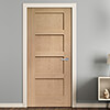 XL Joinery Shaker Un-Finished Oak 4-Panels Internal Fire Door small Image 4