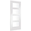 XL Joinery Shaker White Primed 4-Lites Internal Glazed Fire Door small Image 4