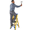 Werner Fibreglass Platform Stepladders - 2 Tread small Image 4