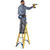 Werner Fibreglass Platform Stepladders -3 Tread small Image 4