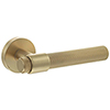 Atlantic Senza Pari Andretta Knurled Lever Door Handle On Minimal Round Rose small Image 4