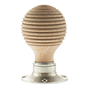 Atlantic Old English Bridlington Wood Reeded Beehive Door Knob On Face Fix Rose small Image 4