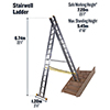 Werner 4.09m Box Section Triple Extension Plus X4 Aluminium Stepladders small Image 4