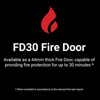 LPD Belize Internal Fire Door FD30 with 5 Panel - Prefinished Oak small Image 4
