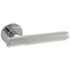 Atlantic Millhouse Brass Crompton Knurled Lever Door Handle On 5mm Slimline Round Rose small Image 4