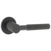 Atlantic Millhouse Brass Mason Knurled Lever Door Handle on 5mm Slimline Round Rose small Image 4