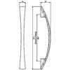Carlisle Brass Waisted Satin Nickel Flat Bow Handle small Image 4