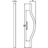 Carlisle Brass Ovenco Contemporary Curved Pull Handle - Polished Chrome small Image 4