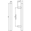 Carlisle Brass Polished Chrome Steel T-Bar Cylindrical Handle small Image 4