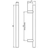 Carlisle Brass Steel T-Bar Cylindrical Handle - Satin Nickel small Image 4