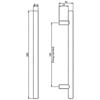 Carlisle Brass Matt Black Steel T-Bar Cylindrical Handle small Image 4