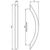 Carlisle Brass Polished Chrome Curved Bow Handle small Image 4