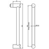 Carlisle Brass Satin Nickel Sturdy Metal Bar Handle with Chamfered Pedestals small Image 4
