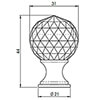 Carlisle Brass Clear Faceted Round Tiered Rose Knob small Image 4