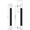 Carlisle Brass Fingertip Matt Black Knurled Pull Handle small Image 4