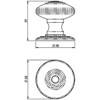 Carlisle Brass Fingertip Anderson Ringed Round Knob - Polished Nickel small Image 4