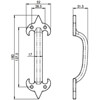 Carlisle Brass Traditional Black Antique Wrought Iron Pull Handle small Image 4