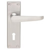 Carlisle Brass Victorian Lever Handle with Lock Profile on Backplate small Image 4